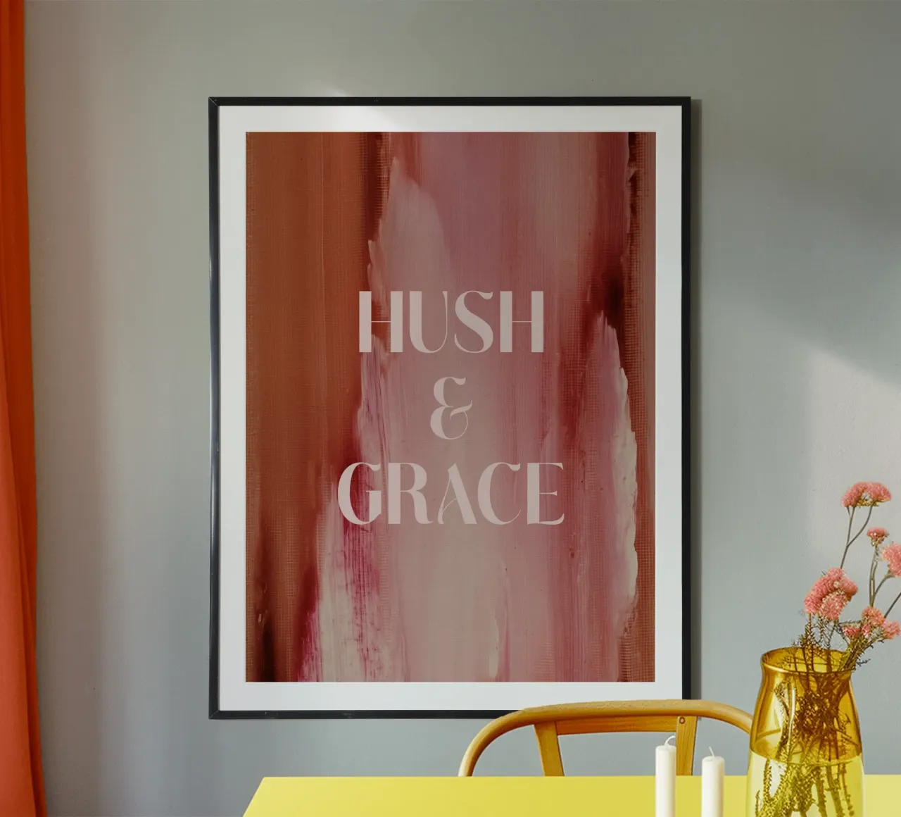 Soft Poems No 21 poster con telaio in legno da treechild
