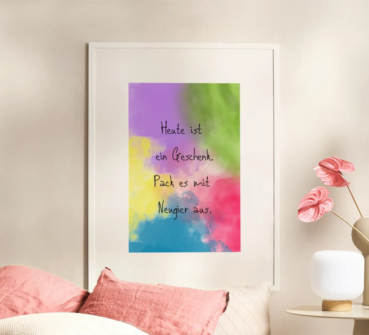 Ein Geschenk poster con telaio in legno da AESTHETIC VIBES by Isabel