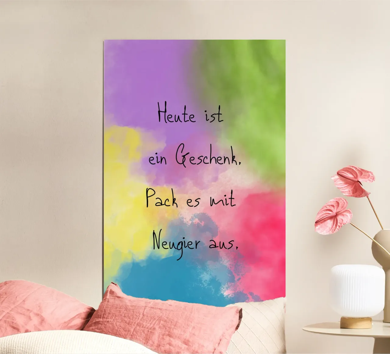 Ein Geschenk poster con telaio in legno da AESTHETIC VIBES by Isabel