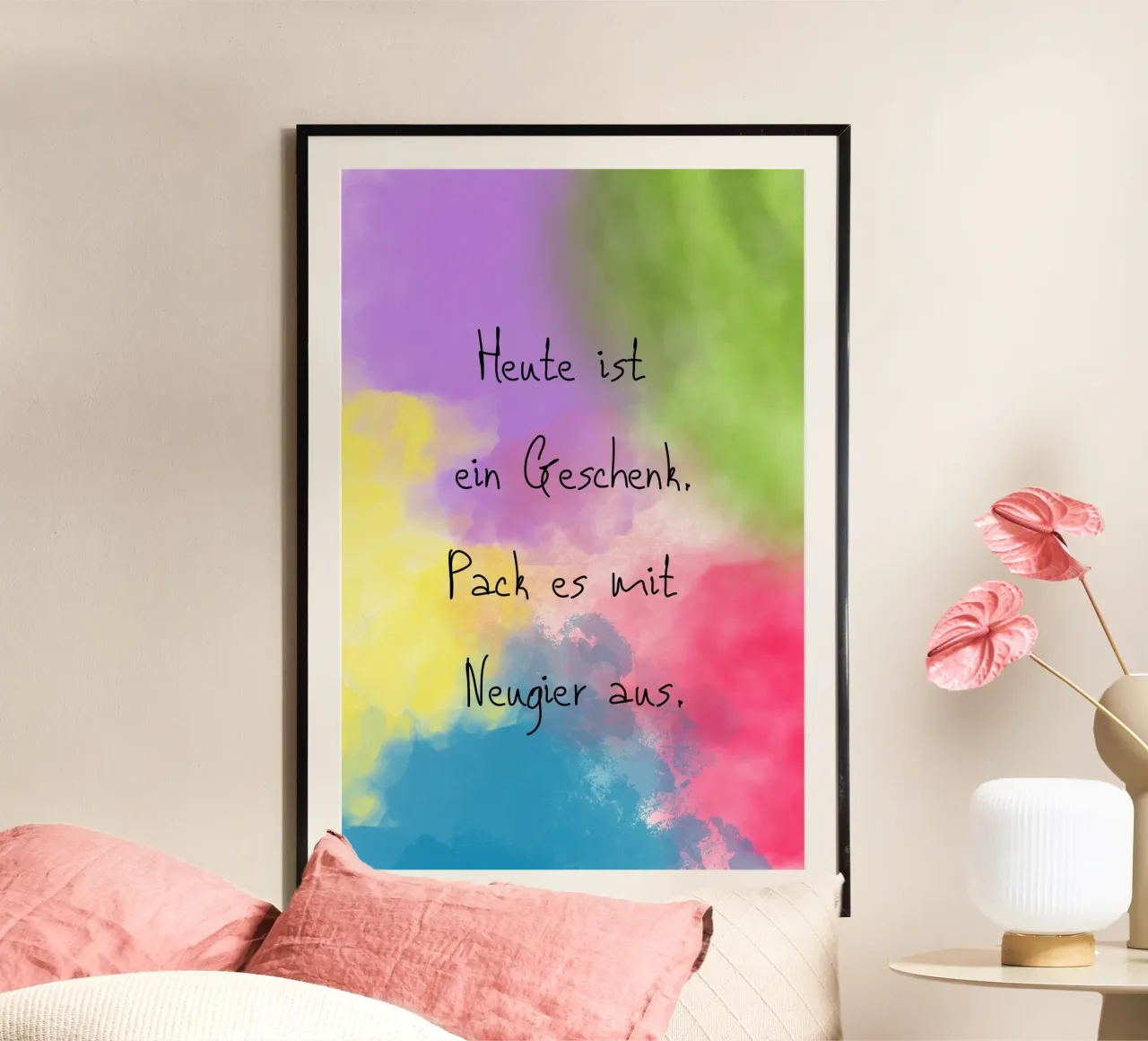 Ein Geschenk poster con telaio in legno da AESTHETIC VIBES by Isabel