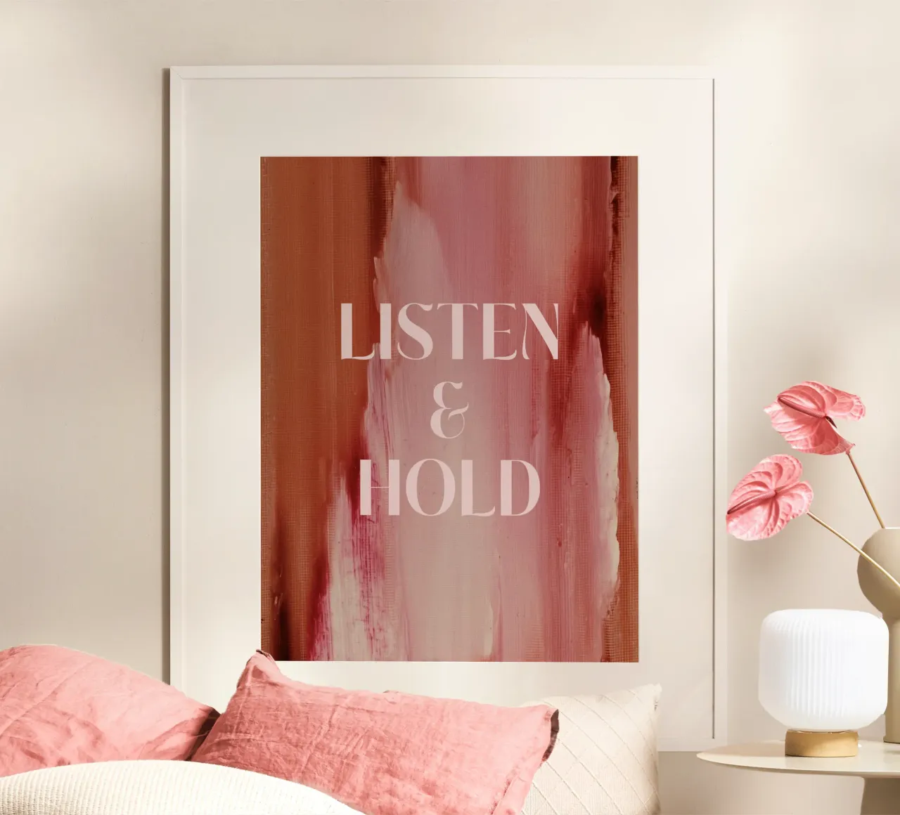 Soft Poems No 23 poster con telaio in legno da treechild