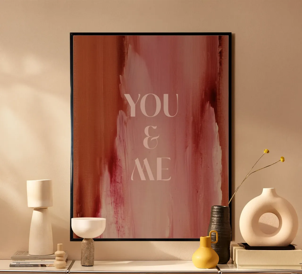 Soft Poems No 25 poster con telaio in legno da treechild