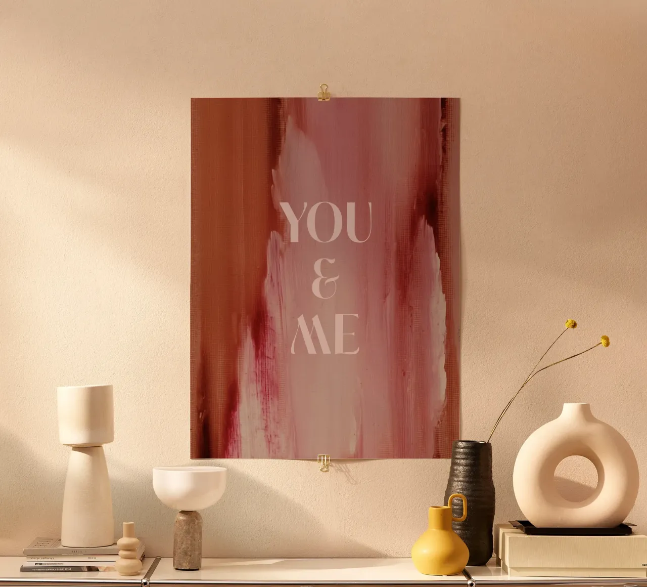 Soft Poems No 25 poster con telaio in legno da treechild