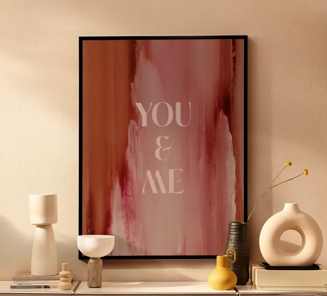 Soft Poems No 25 poster con telaio in legno da treechild