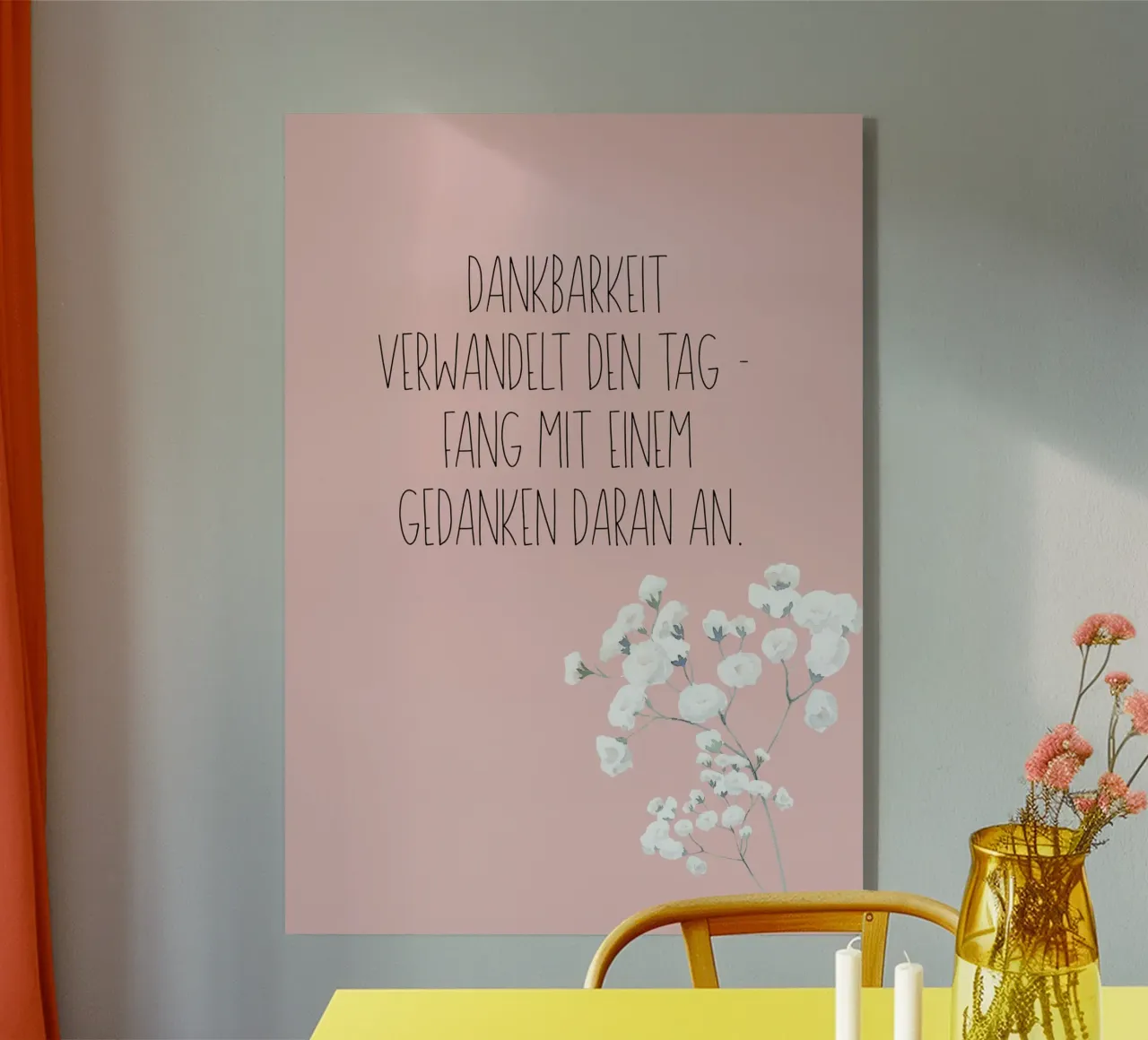 Dankbarkeit acrylic glass by AESTHETIC VIBES by Isabel