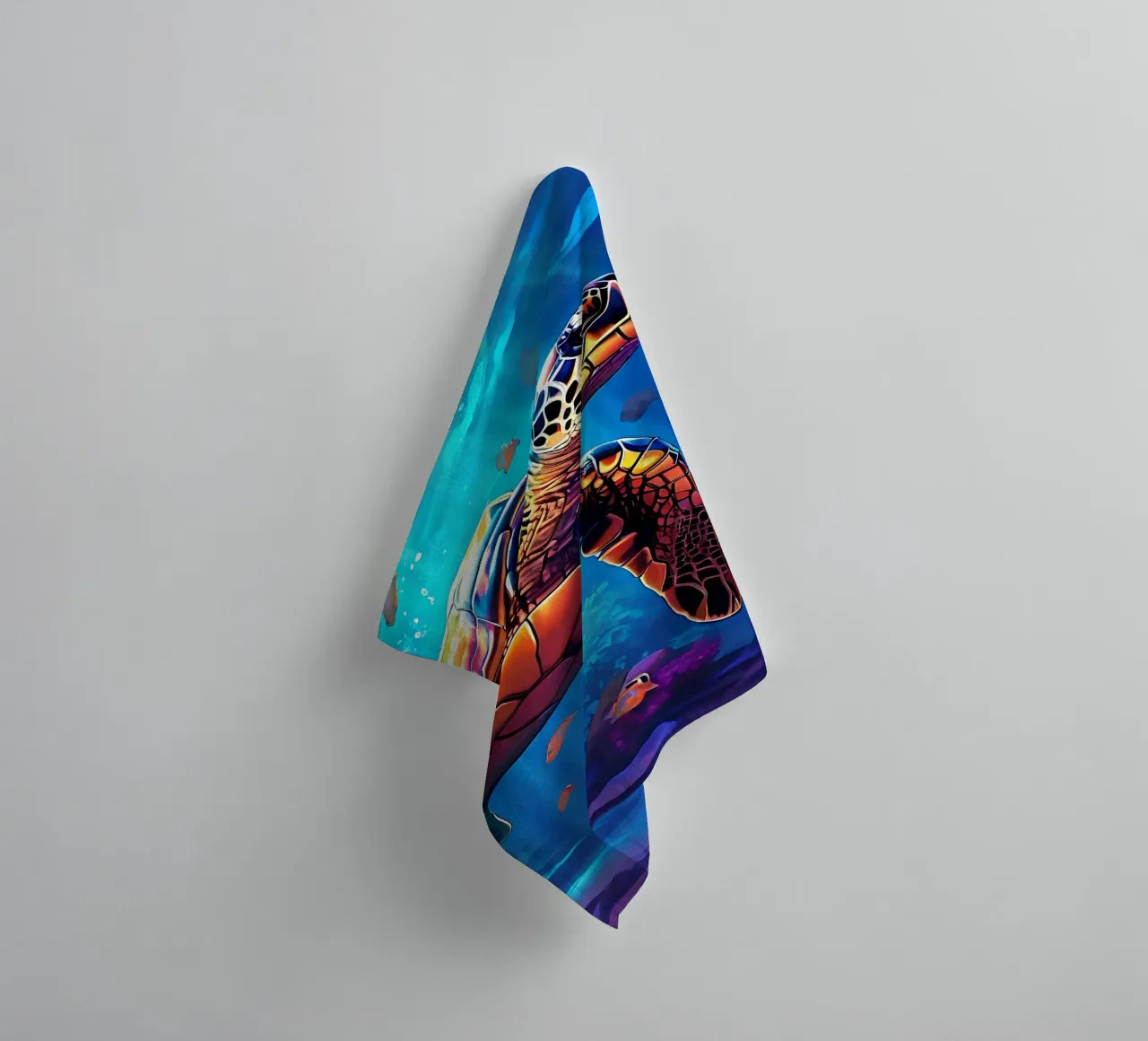 Turtle_style_J_2 towel by Tierisch bunt by LK