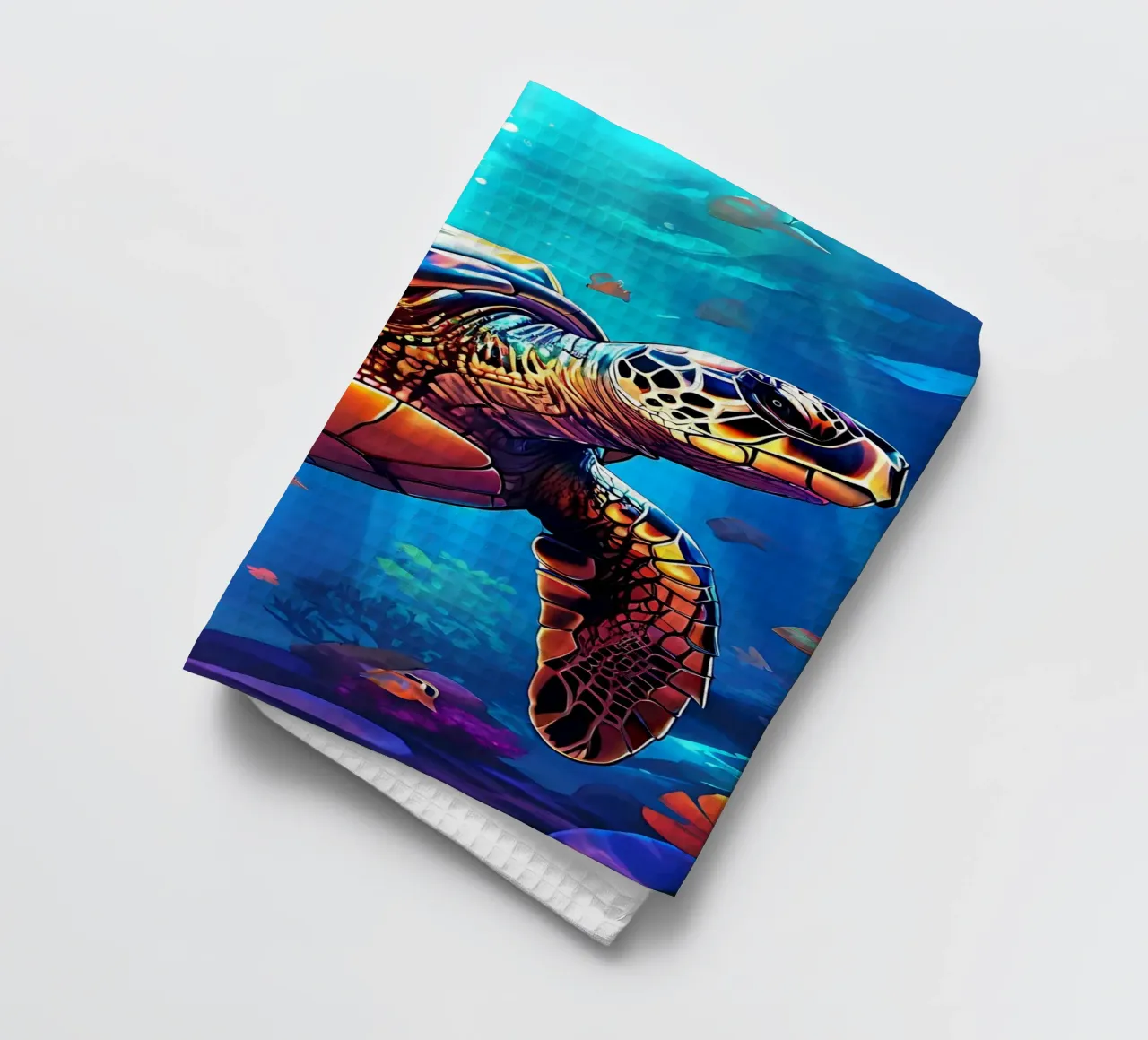 Tortue_style_J_2 torchon de Tierisch bunt by LK