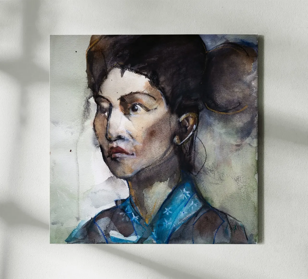 Guardian of Her Thoughts canvas with Floater frame by Stoian Hitrov