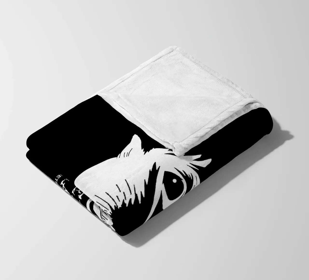 Logomasker Demendoder fleecedeken van https://www.juniqe.com/uk/shop/Henndraws