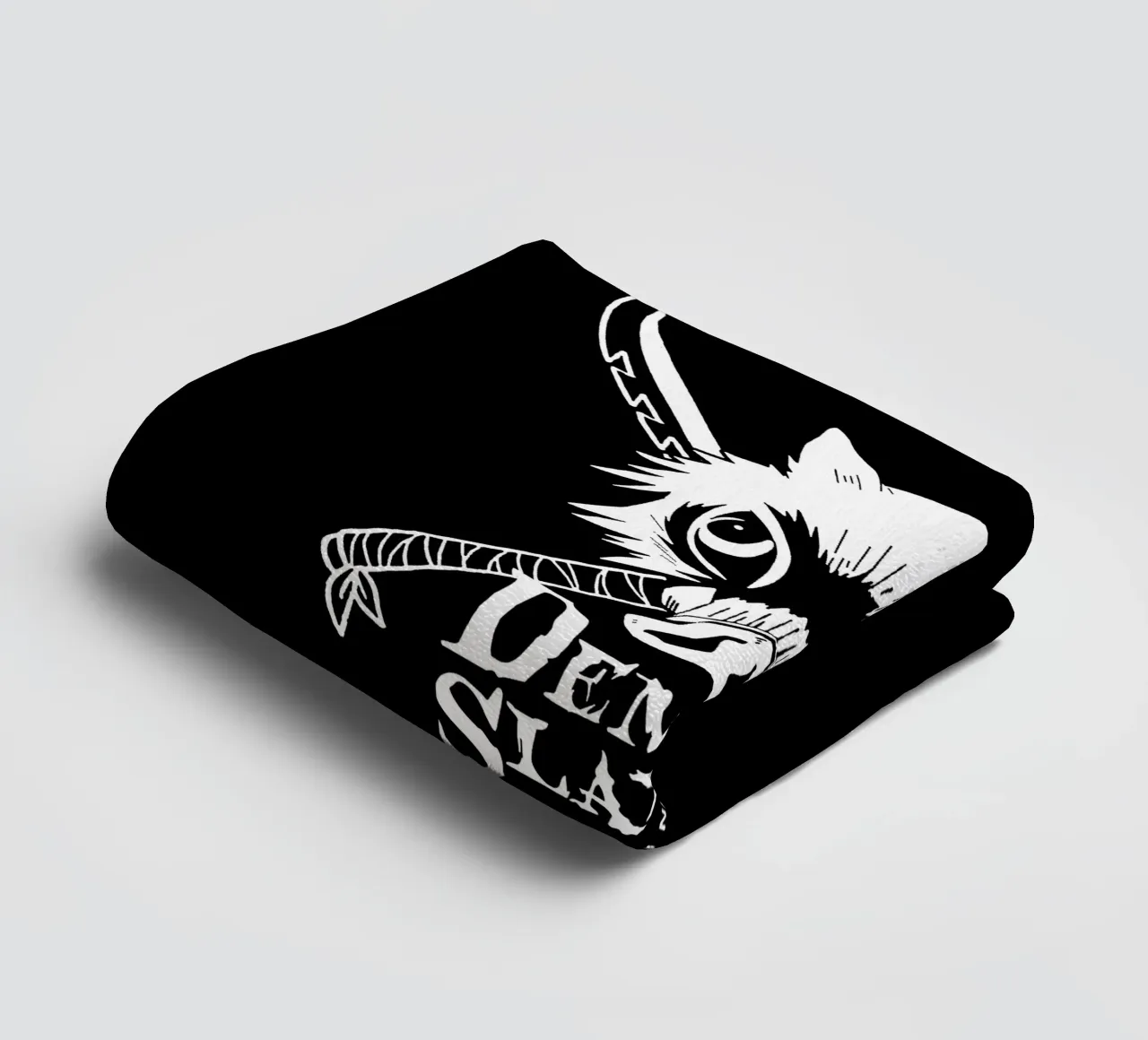 Logomasker Demendoder badhanddoek van https://www.juniqe.com/uk/shop/Henndraws