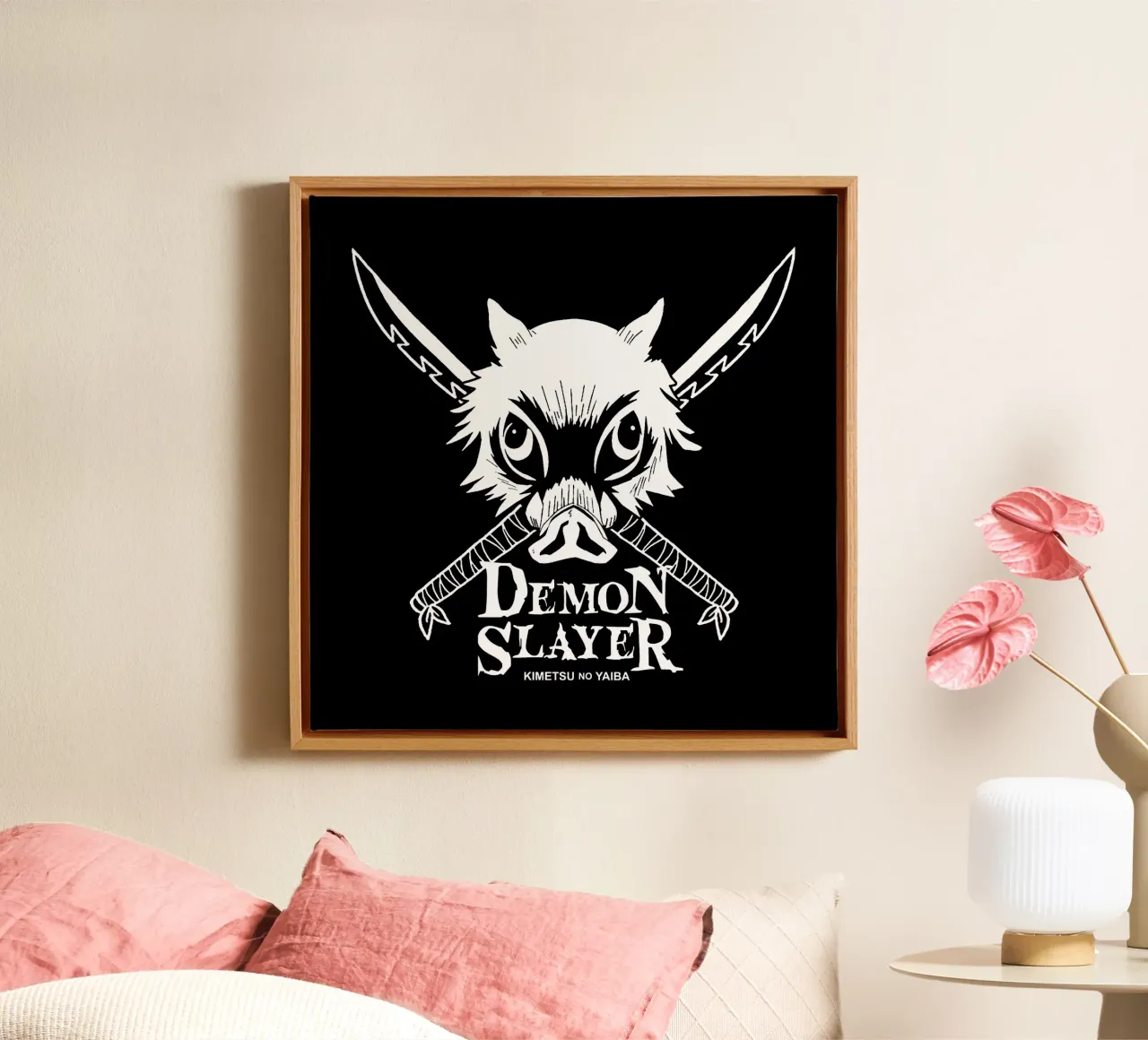 Logomasker Demendoder canvas met Baklijst van https://www.juniqe.com/uk/shop/Henndraws