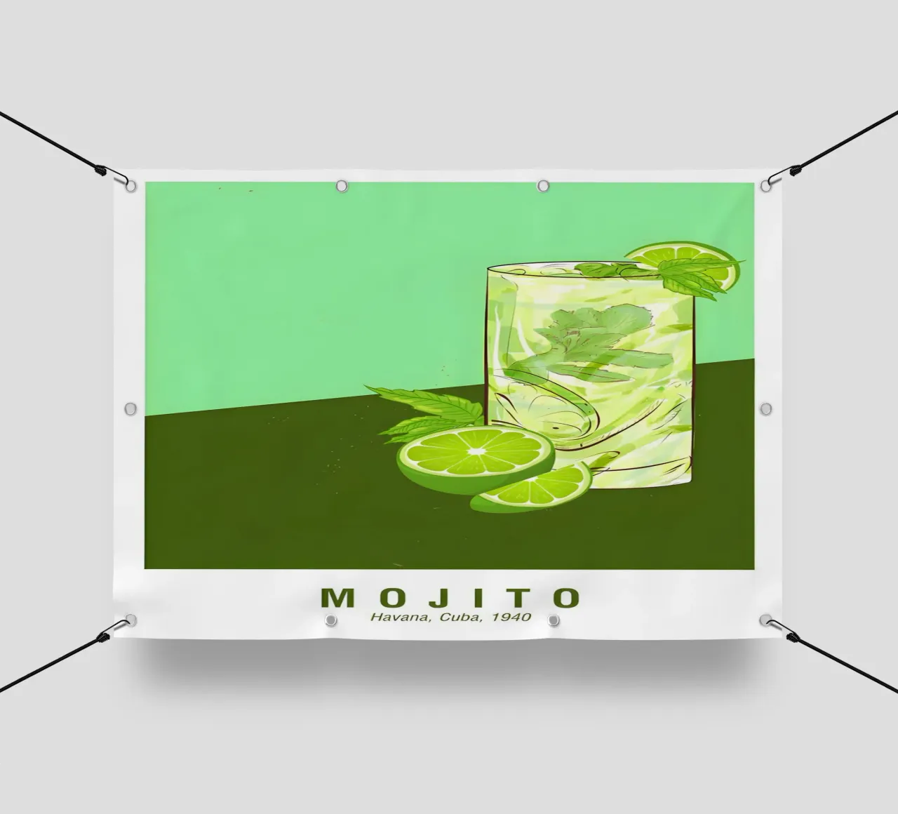 Mojito Avana Cuba 1940 telo in pvc da janetlynn