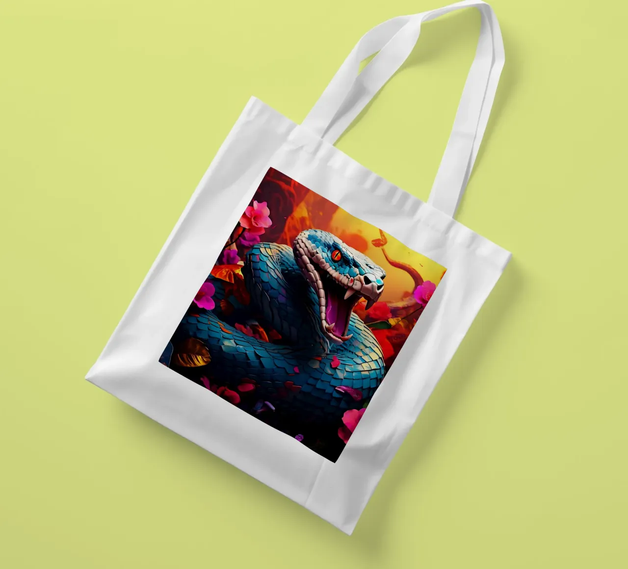 Stile_Serpente_J_1 borsa in juta da Tierisch bunt by LK