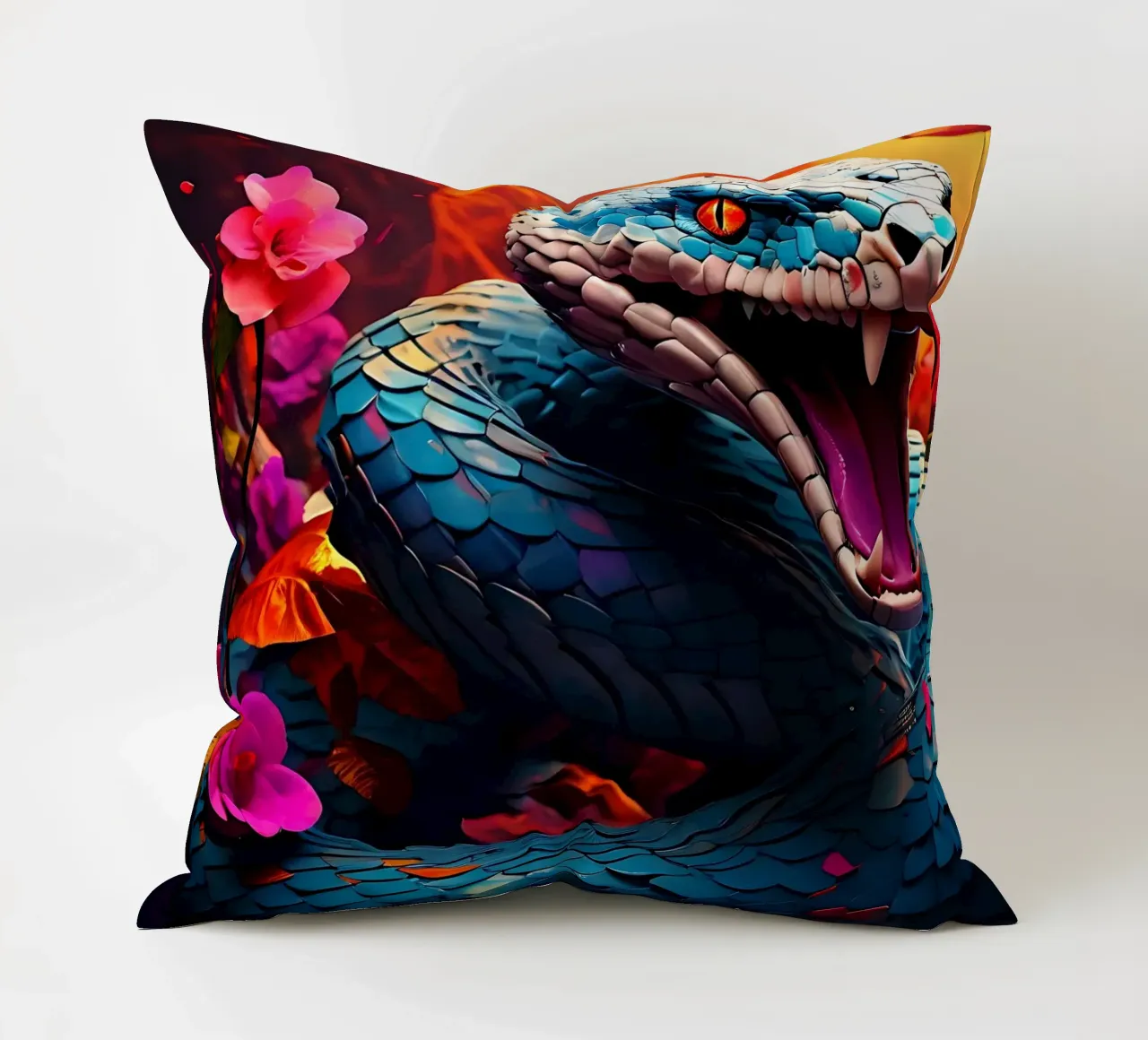 Stile_Serpente_J_1 cuscino da Tierisch bunt by LK