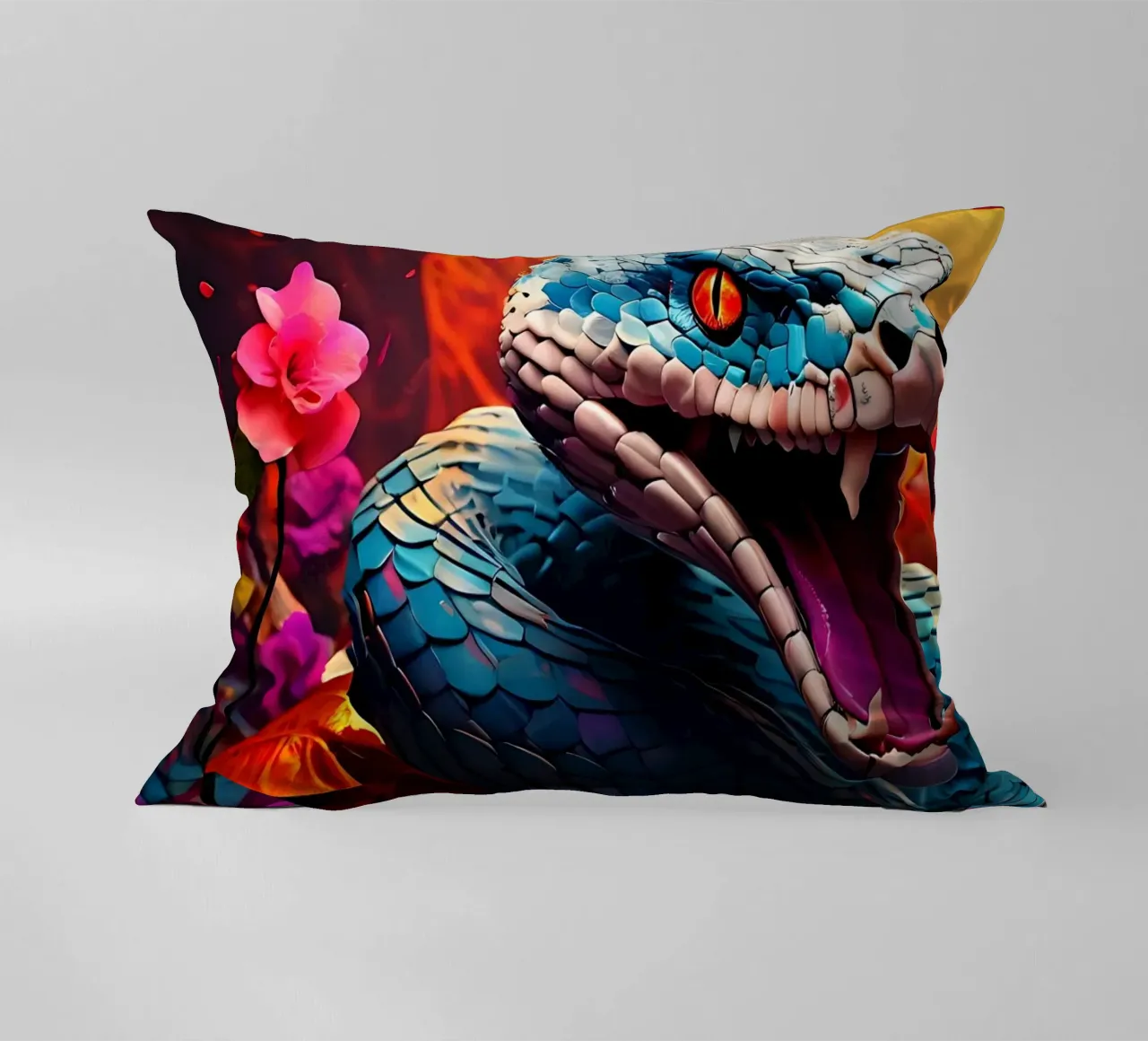 Stile_Serpente_J_1 cuscino da Tierisch bunt by LK