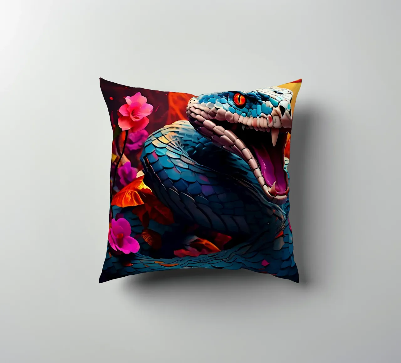 Stile_Serpente_J_1 cuscino da Tierisch bunt by LK