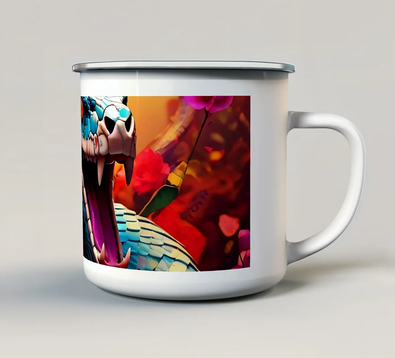 Stile_Serpente_J_1 tazza in smalto da Tierisch bunt by LK