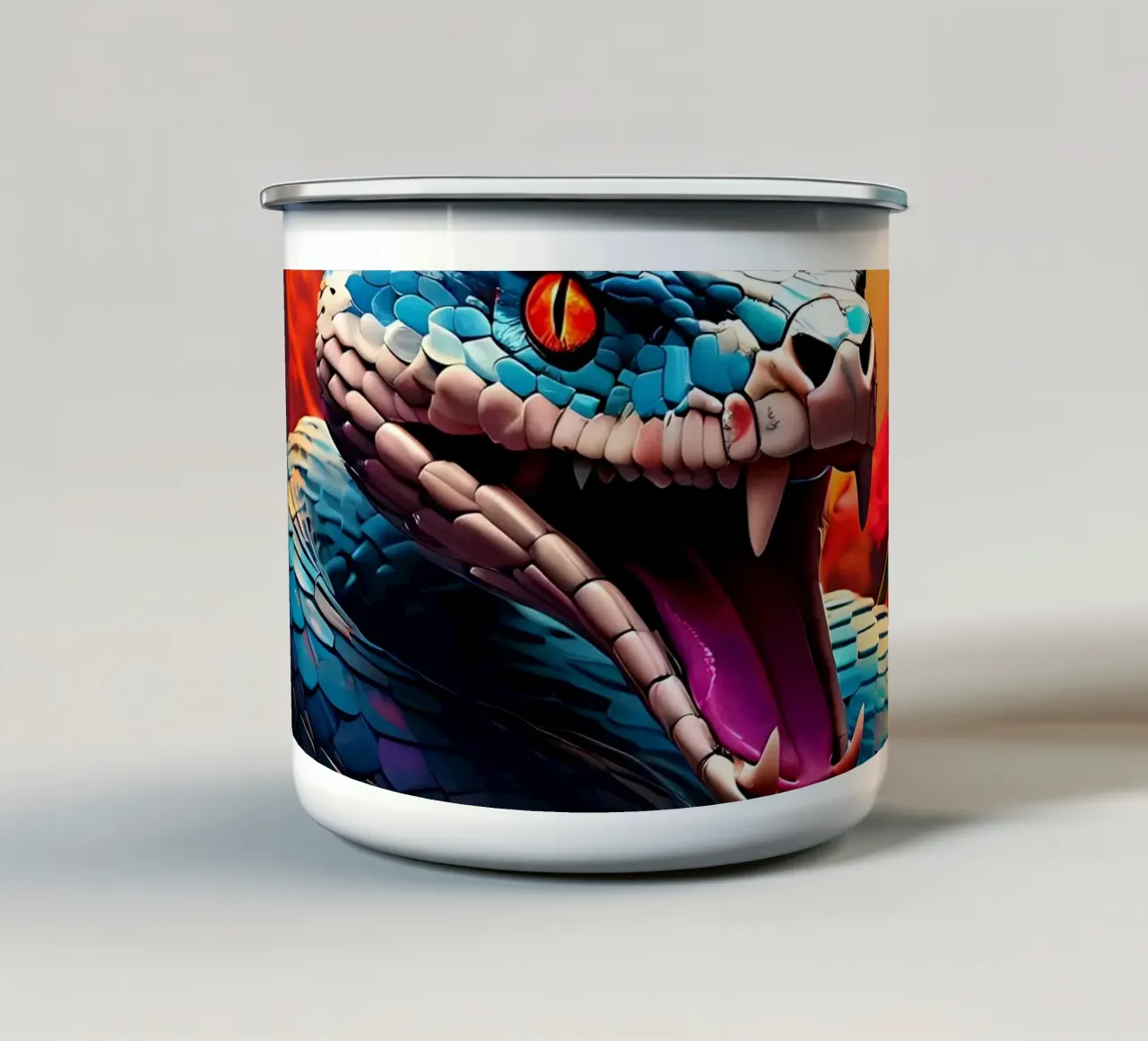 Stile_Serpente_J_1 tazza in smalto da Tierisch bunt by LK