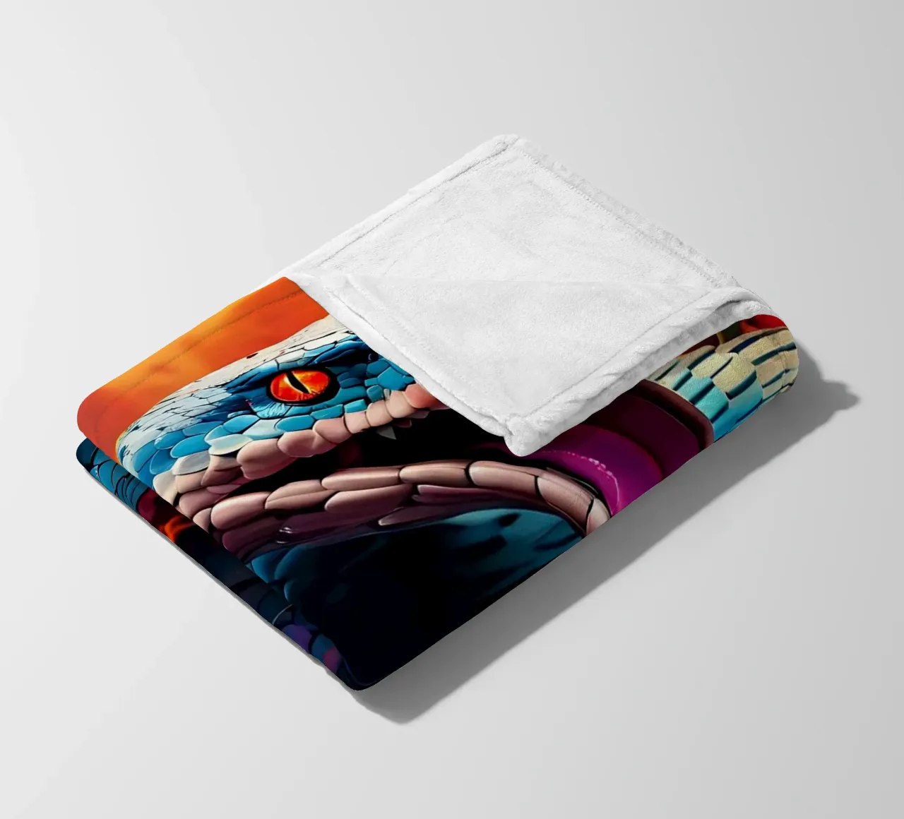Stile_Serpente_J_1 coperta in pile da Tierisch bunt by LK