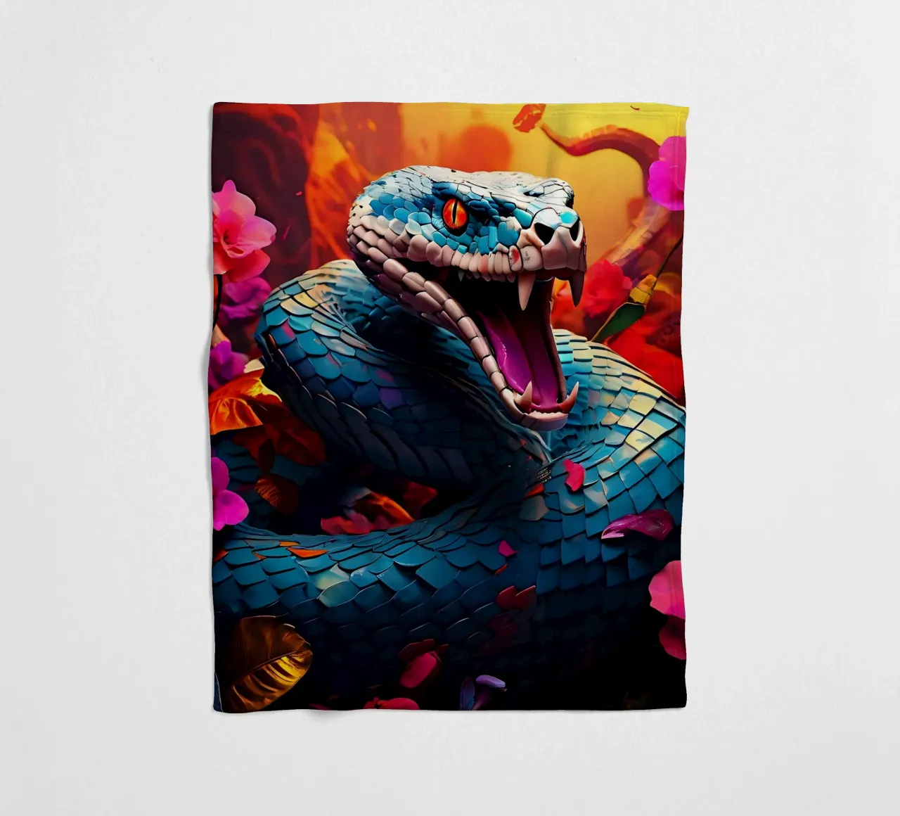 Stile_Serpente_J_1 coperta in pile da Tierisch bunt by LK