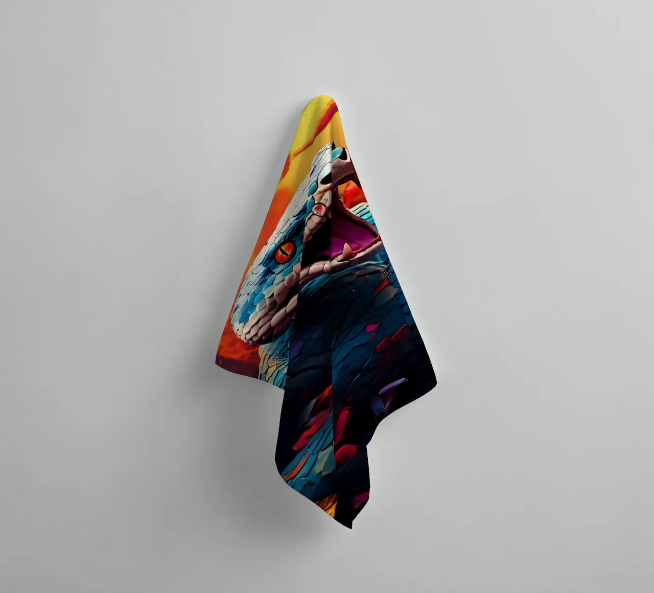 Snake_Style_J_1 towel by Tierisch bunt by LK