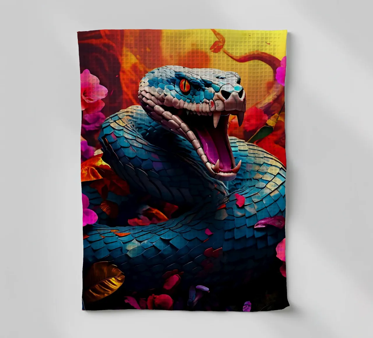 Stile_Serpente_J_1 canovaccio da cucina da Tierisch bunt by LK