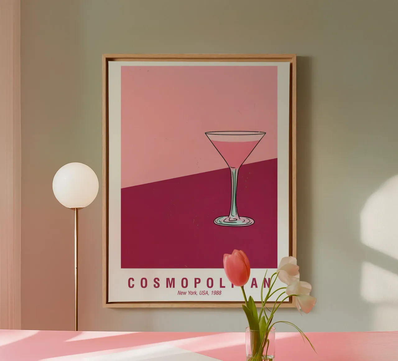 Cosmopolitan New York USA 1988 tela con Cornice a cassetta da janetlynn
