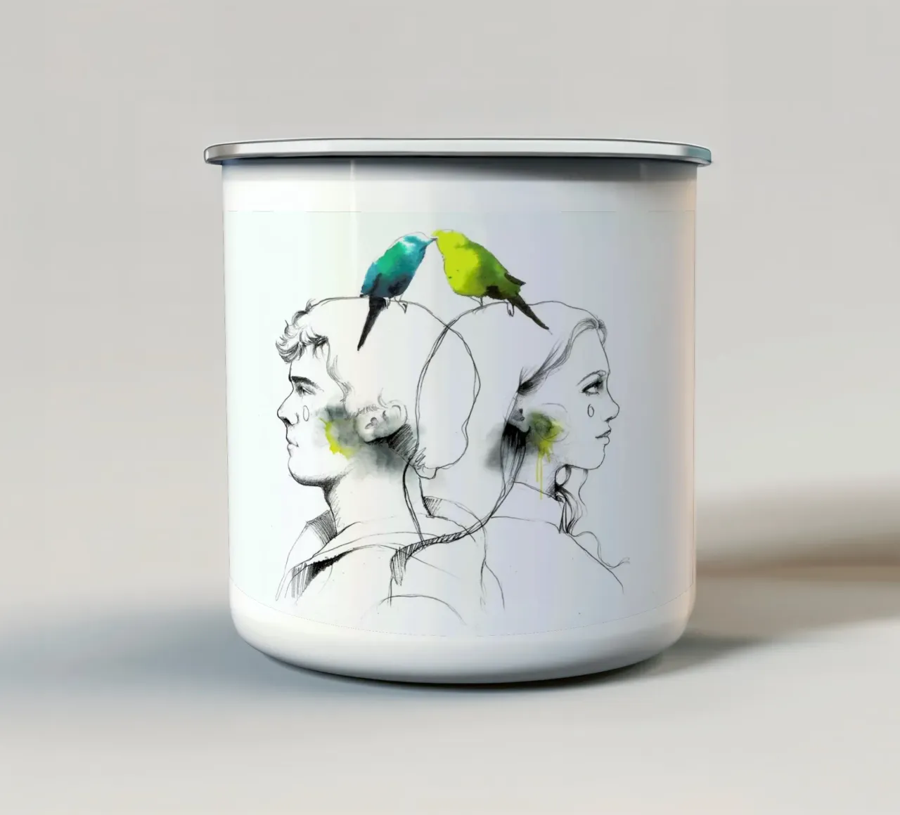 Love tazza in smalto da Ina Stanimirova