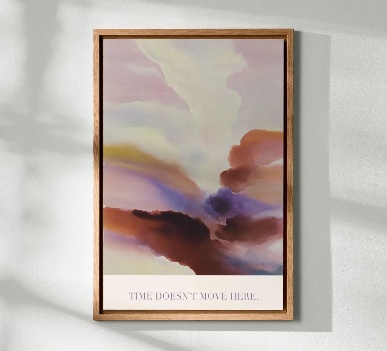 Time Doesn`t Move Here tela con Cornice a cassetta da treechild