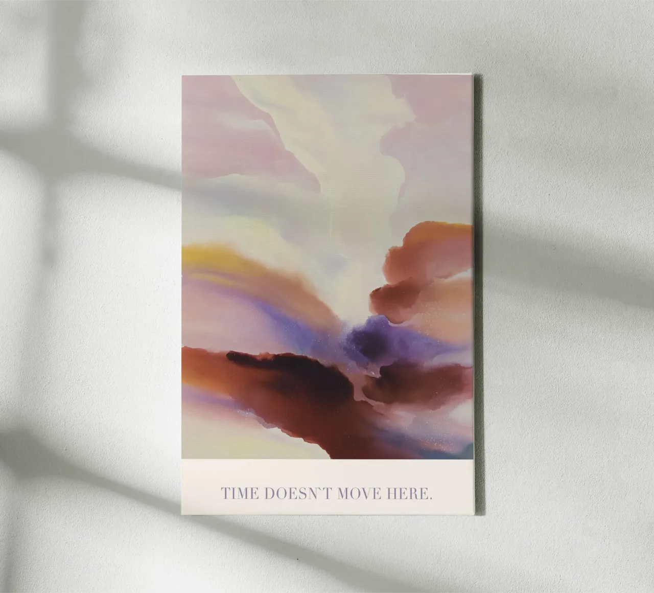 Time Doesn`t Move Here tela con Cornice a cassetta da treechild