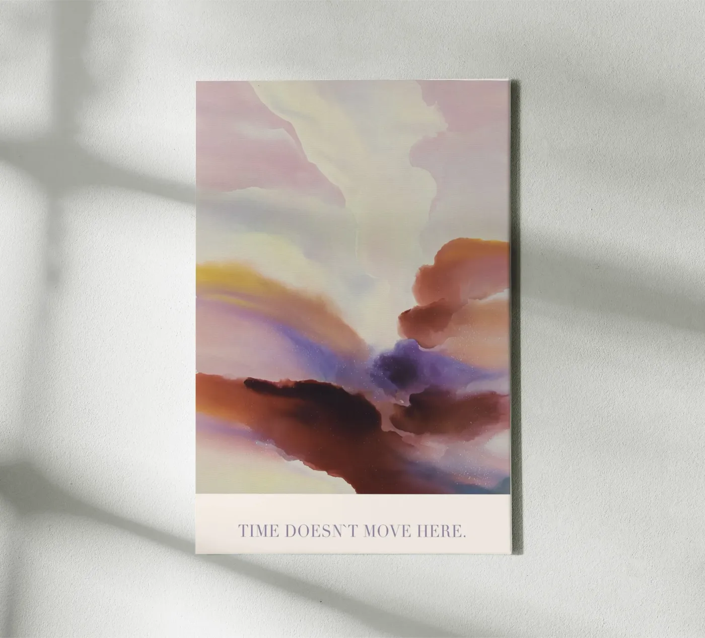 Time Doesn`t Move Here canvas van treechild