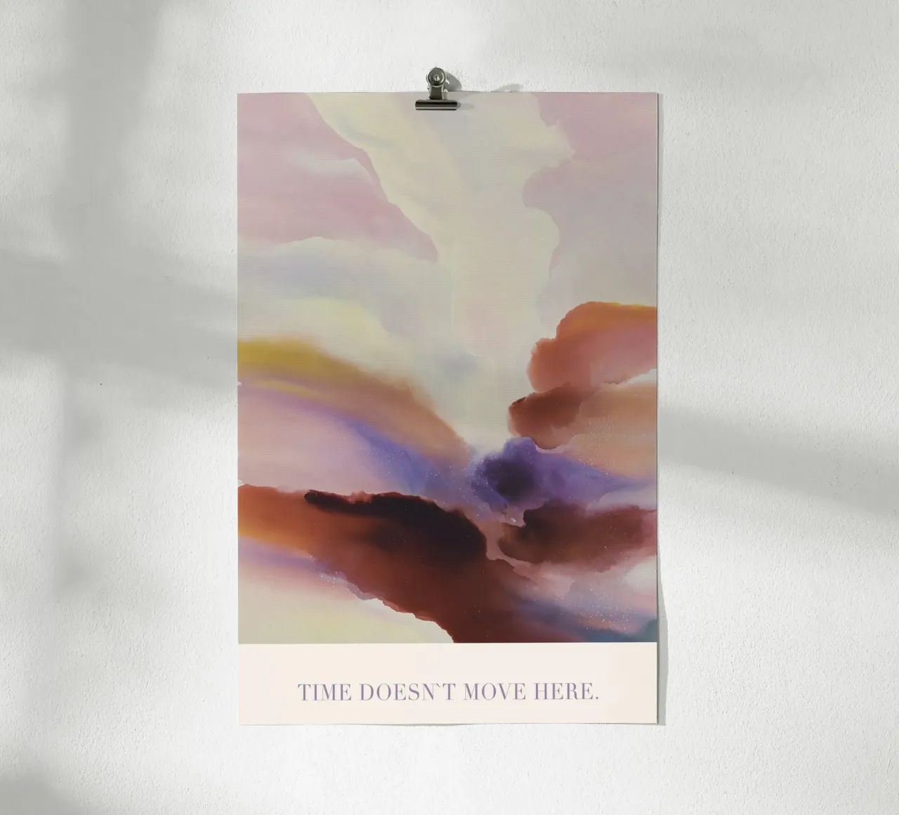 Time Doesn`t Move Here poster met kunststof frame van treechild
