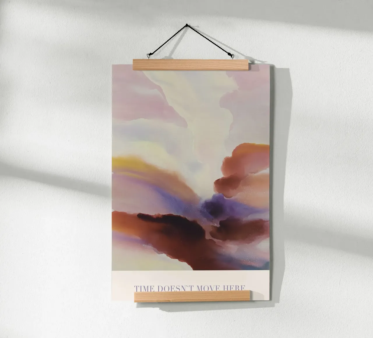 Time Doesn`t Move Here poster met kunststof frame van treechild