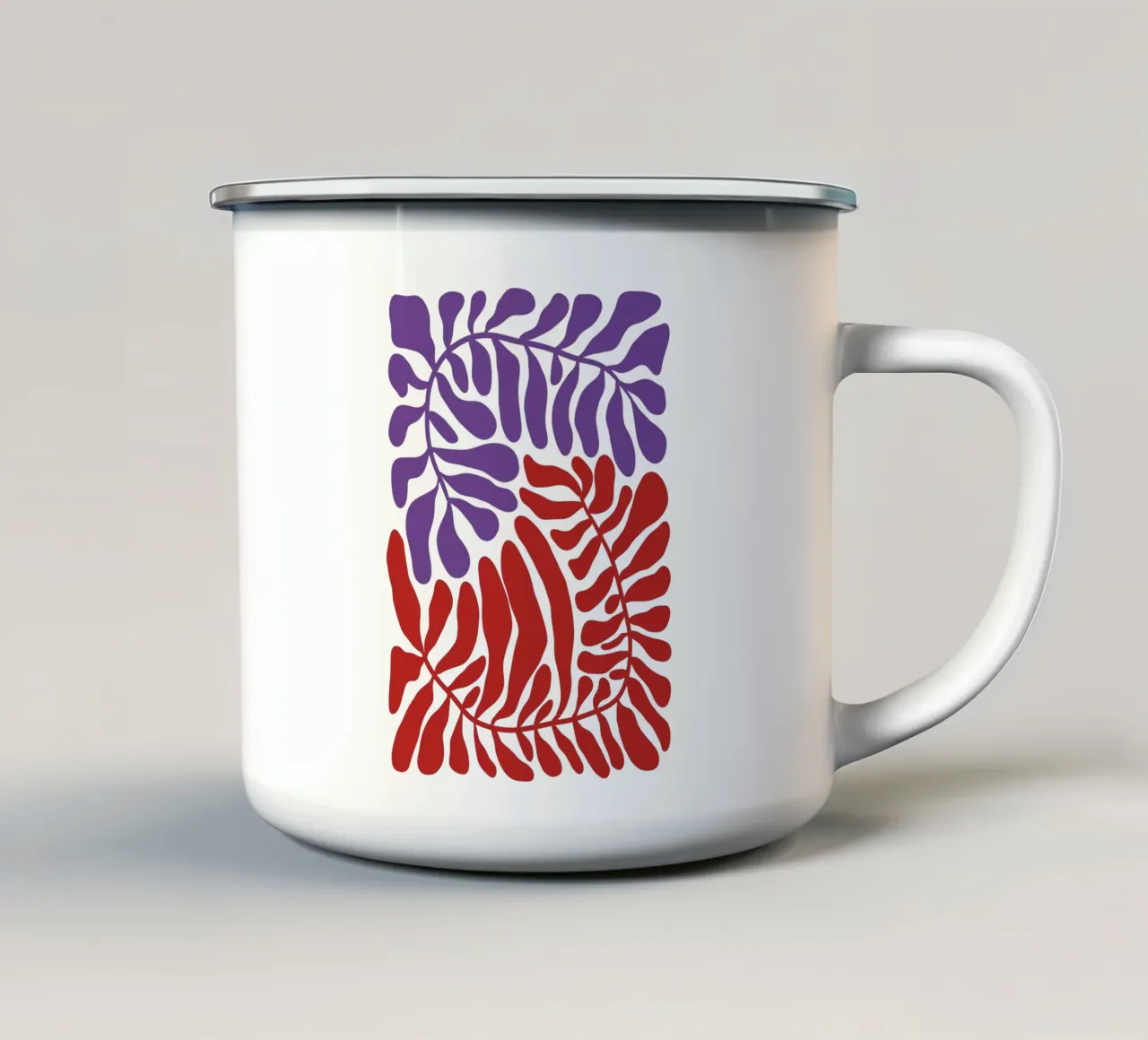 Funky violet red plants tazza in smalto da TijanaArtStudio88