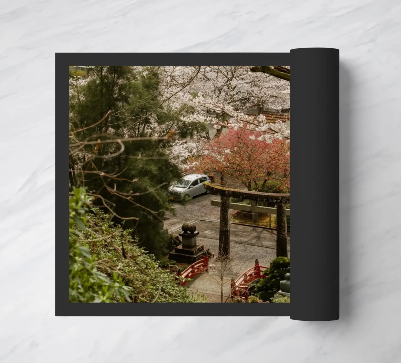 Porta Torii dei ciliegi in fiore zerbino da Marcel Bisig