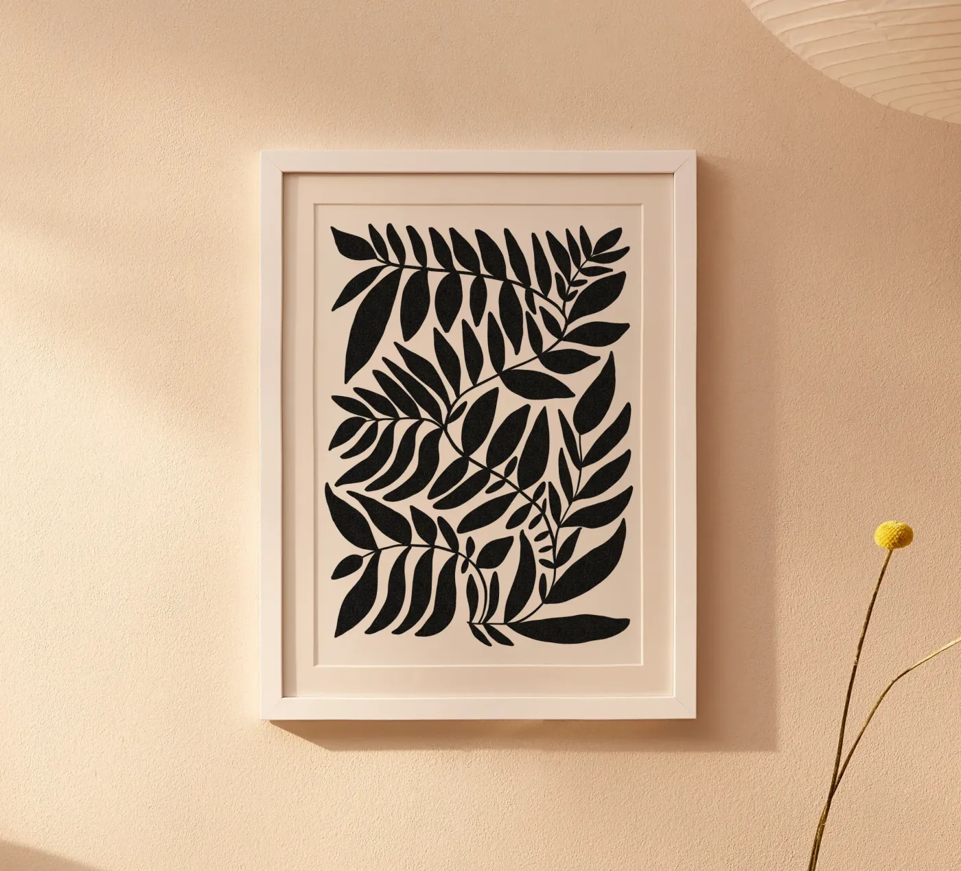 Leafy black poster van TijanaArtStudio88