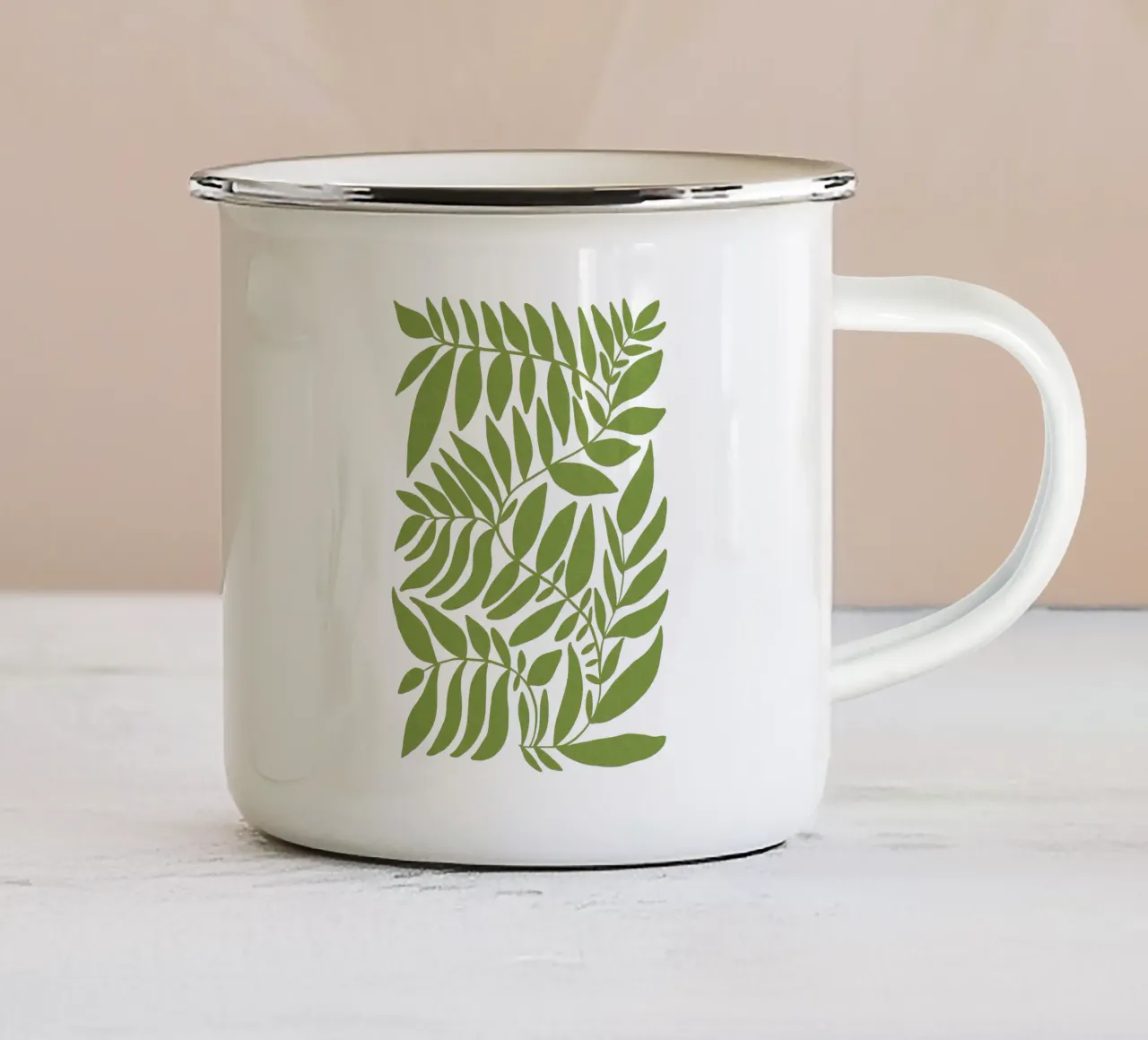 Leafy green tazza in smalto da TijanaArtStudio88