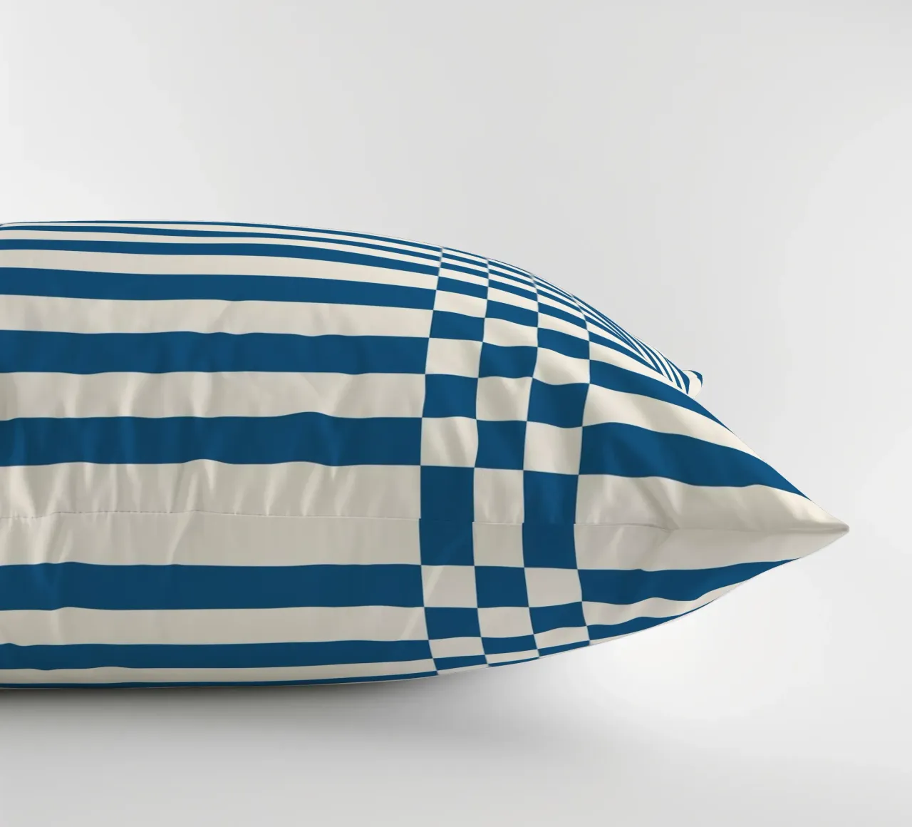 Blue checks and lines cuscino da TijanaArtStudio88