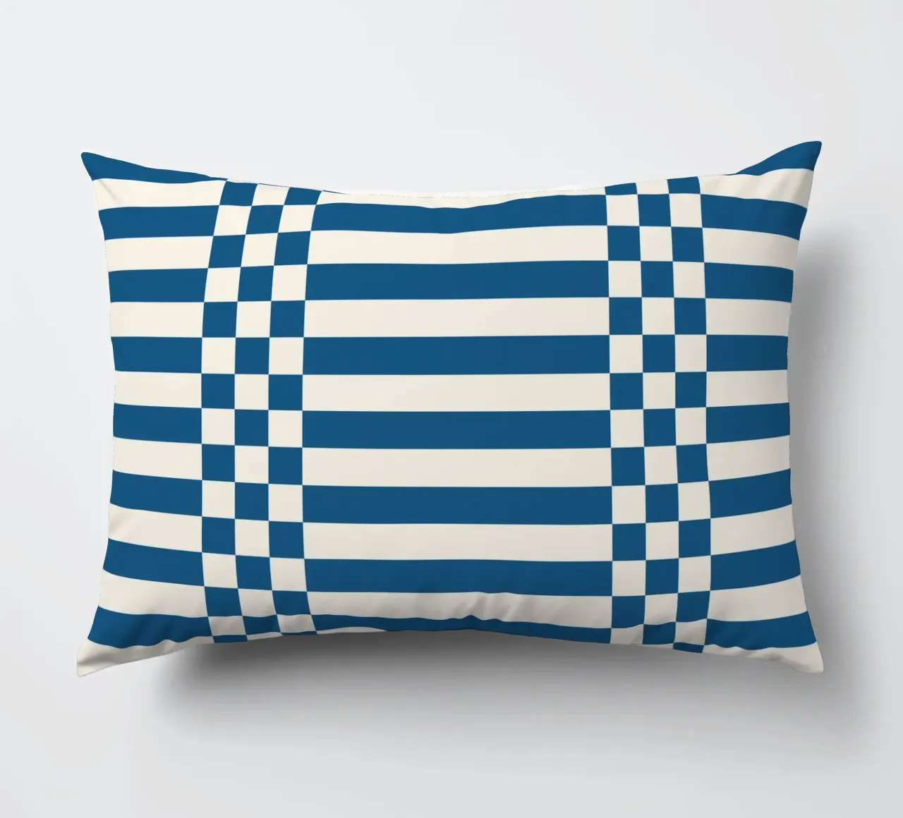 Blue checks and lines cuscino da TijanaArtStudio88