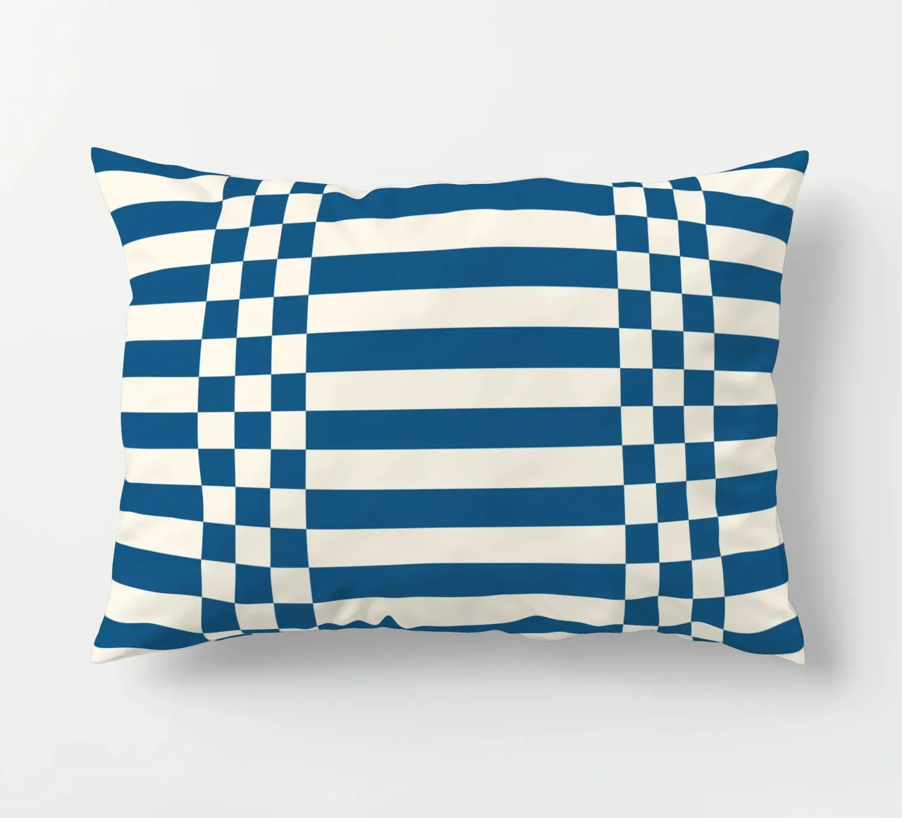 Blue checks and lines cuscino da TijanaArtStudio88