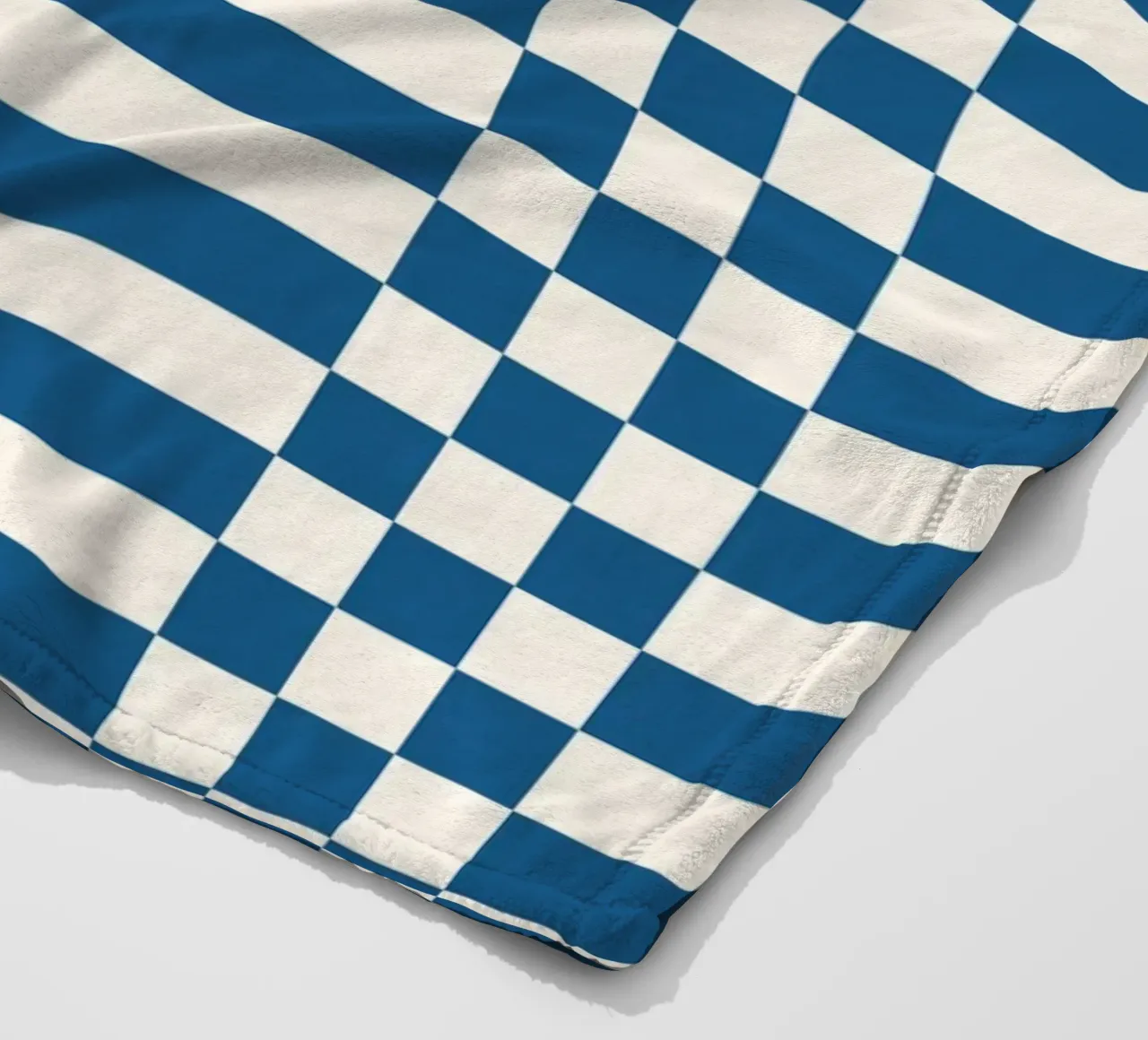 Blue checks and lines coperta in pile da TijanaArtStudio88