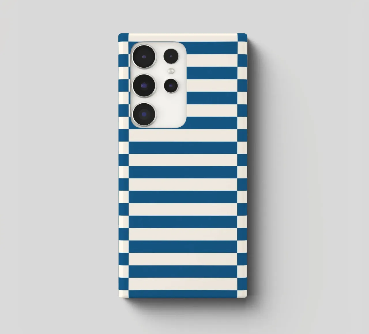 Blue checks and lines cover samsung da TijanaArtStudio88