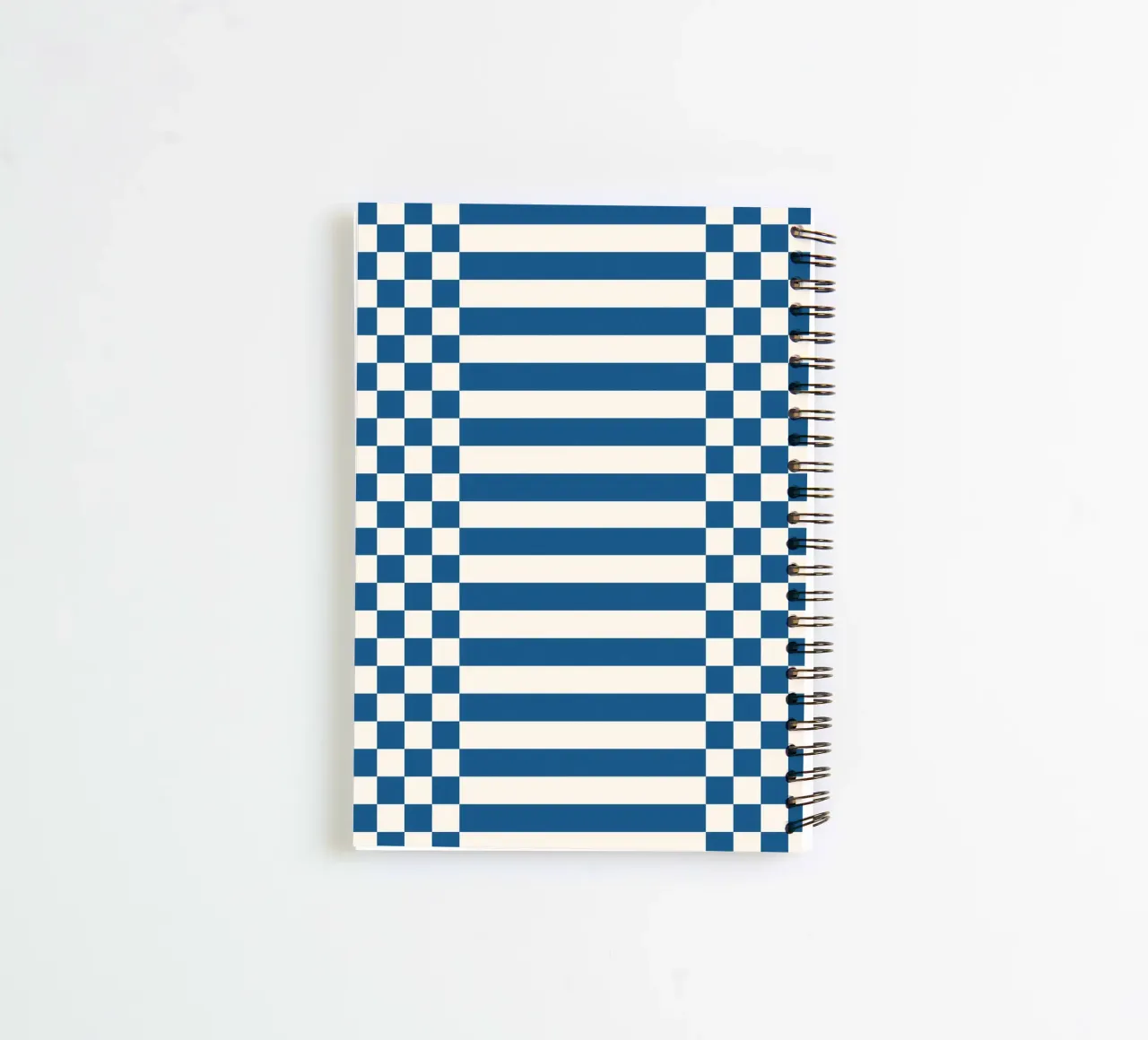 Blue checks and lines diario ad anelli da TijanaArtStudio88
