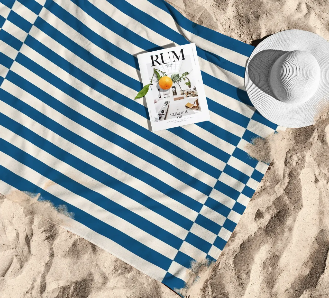 Blue checks and lines telo mare da TijanaArtStudio88