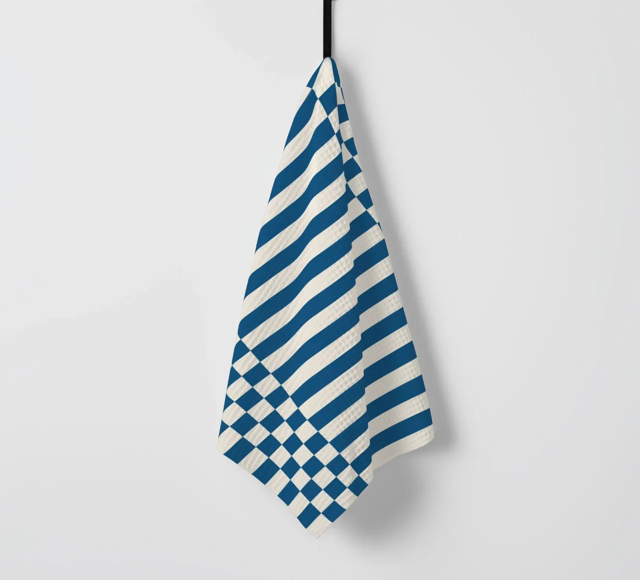 Blue checks and lines canovaccio da cucina da TijanaArtStudio88