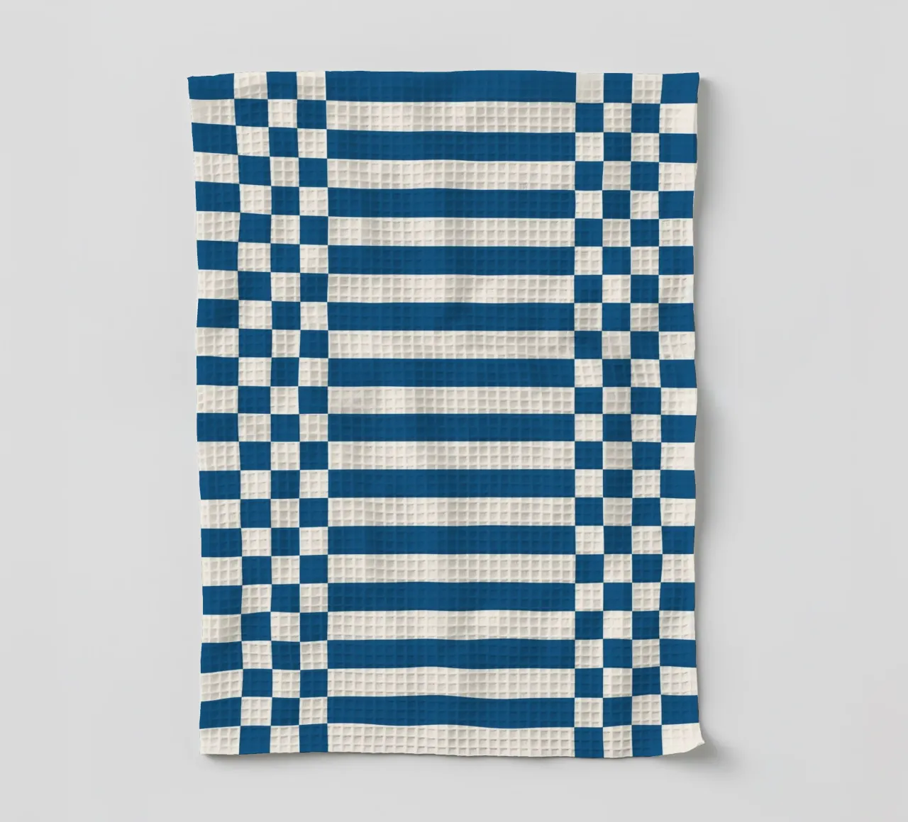 Blue checks and lines canovaccio da cucina da TijanaArtStudio88