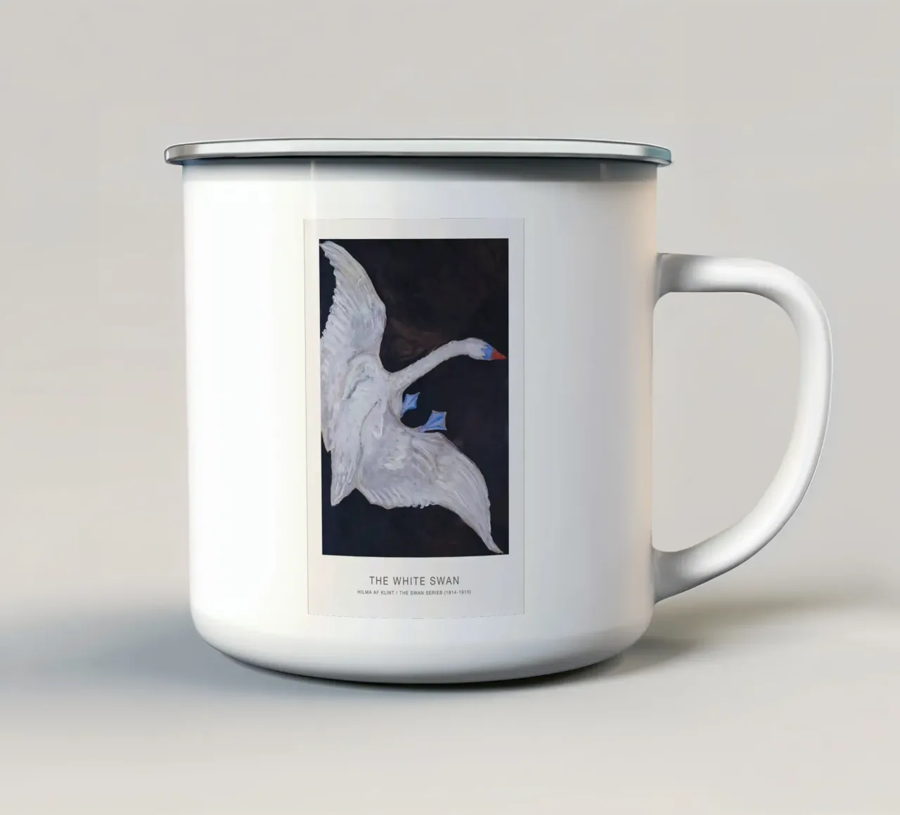 The White Swan tazza in smalto da John Waddle