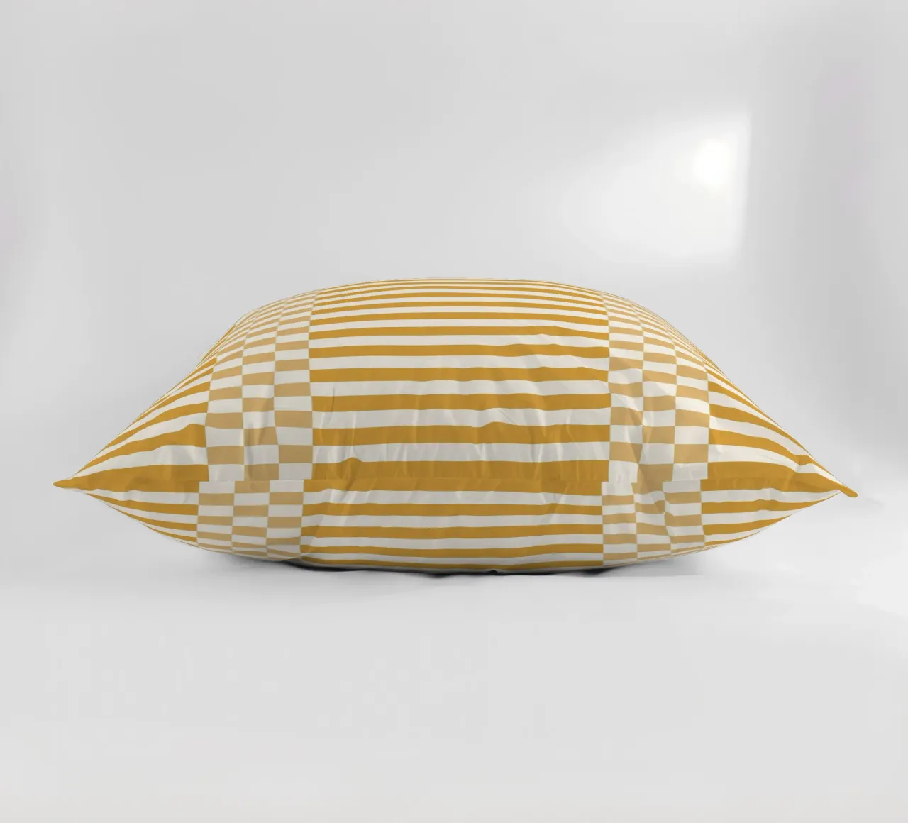Light yellow checks and lines cuscino da TijanaArtStudio88