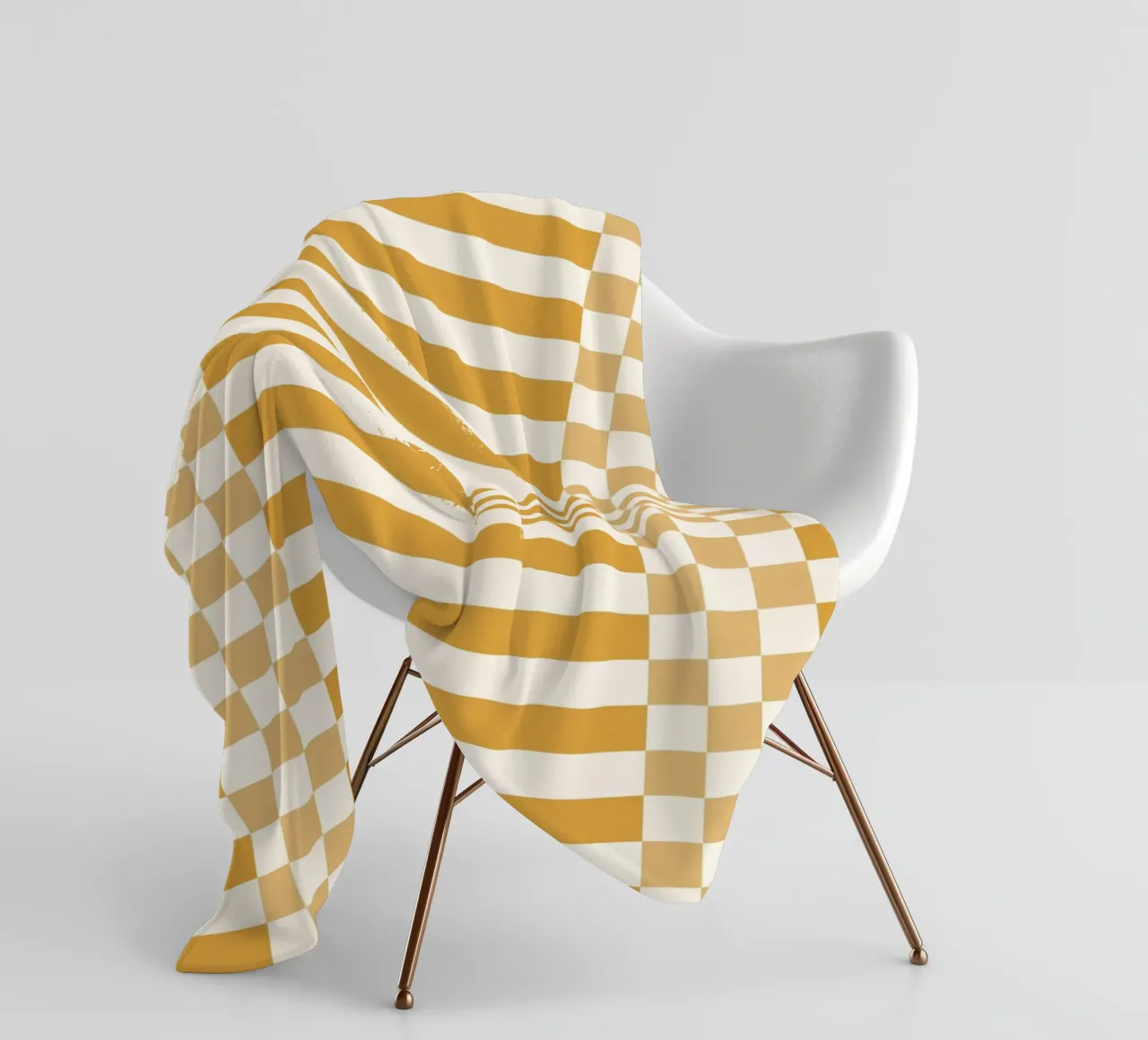 Light yellow checks and lines coperta in pile da TijanaArtStudio88