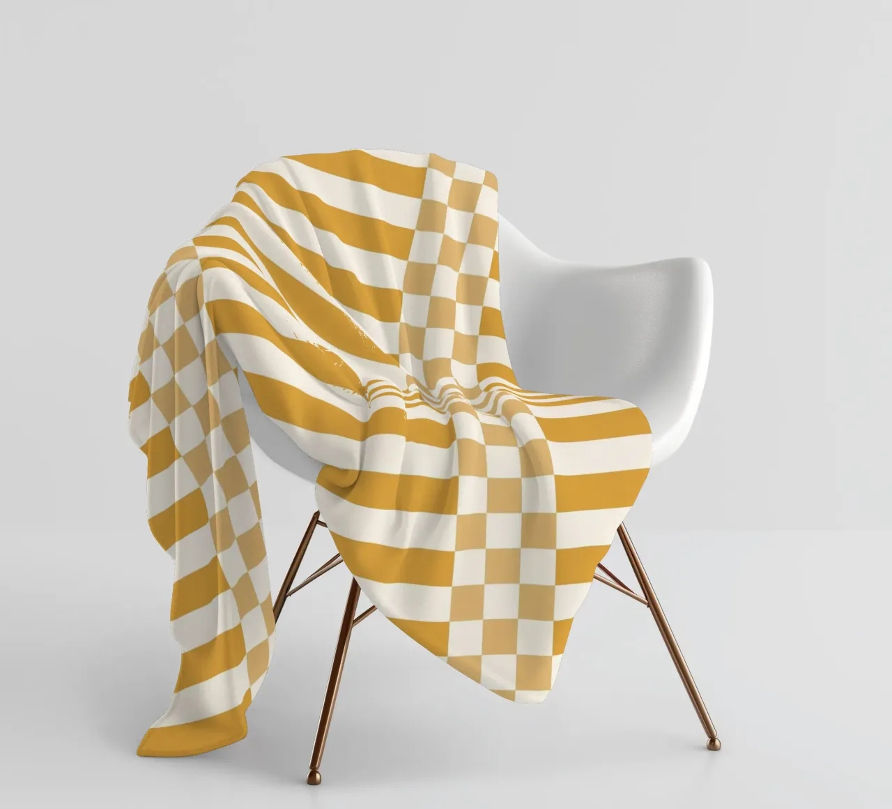 Light yellow checks and lines coperta in pile da TijanaArtStudio88